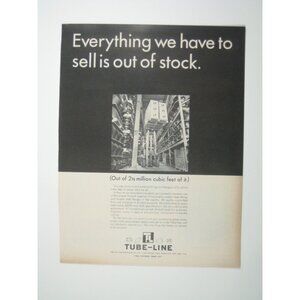 Vintage Tube Line Advertising Print 1967 Construction Welding Fittings